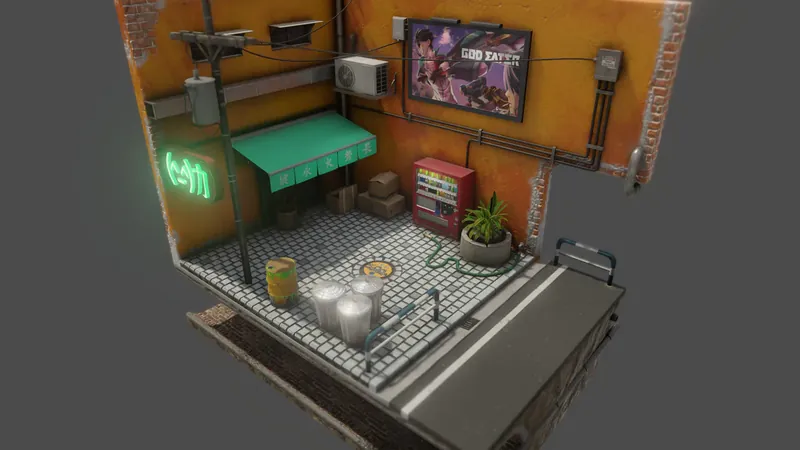 Tokyo Diorama, game art